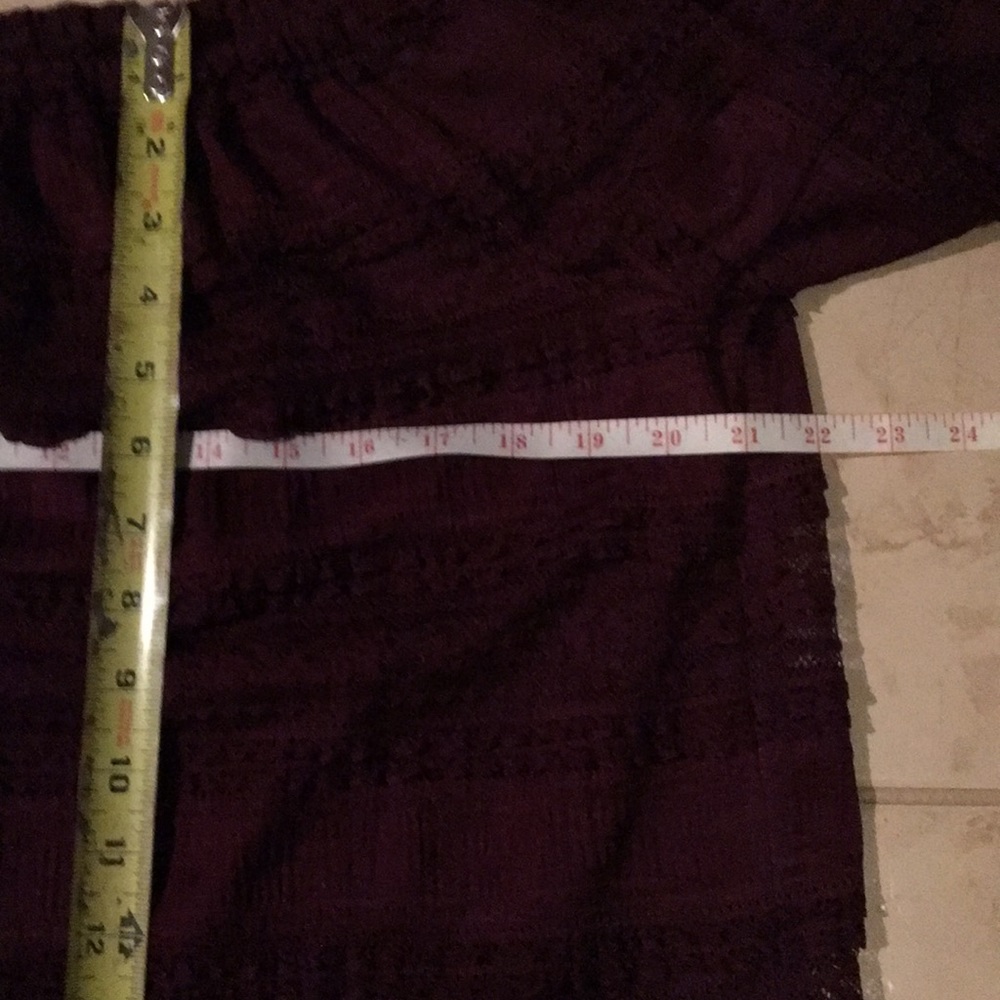 INC  Burgundy Off The Shoulder Top NWT XL - Picture 5 of 7